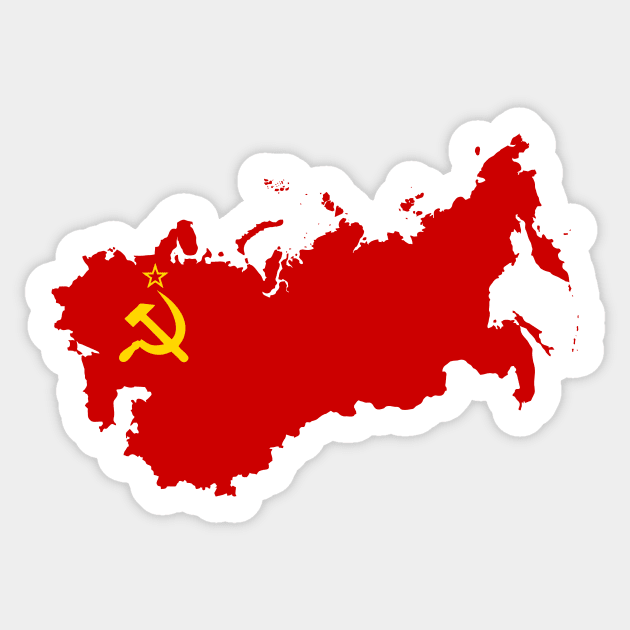 Soviet Union Flag Map Sticker by Virly